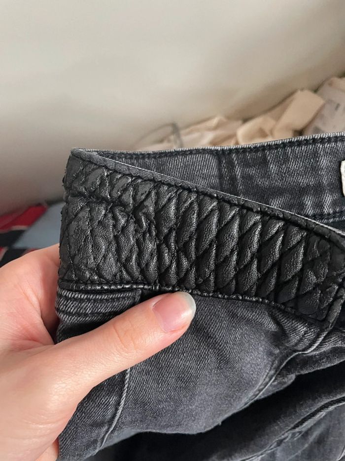 Jean gris foncé/noir, taille 34, marque Zara - photo numéro 6