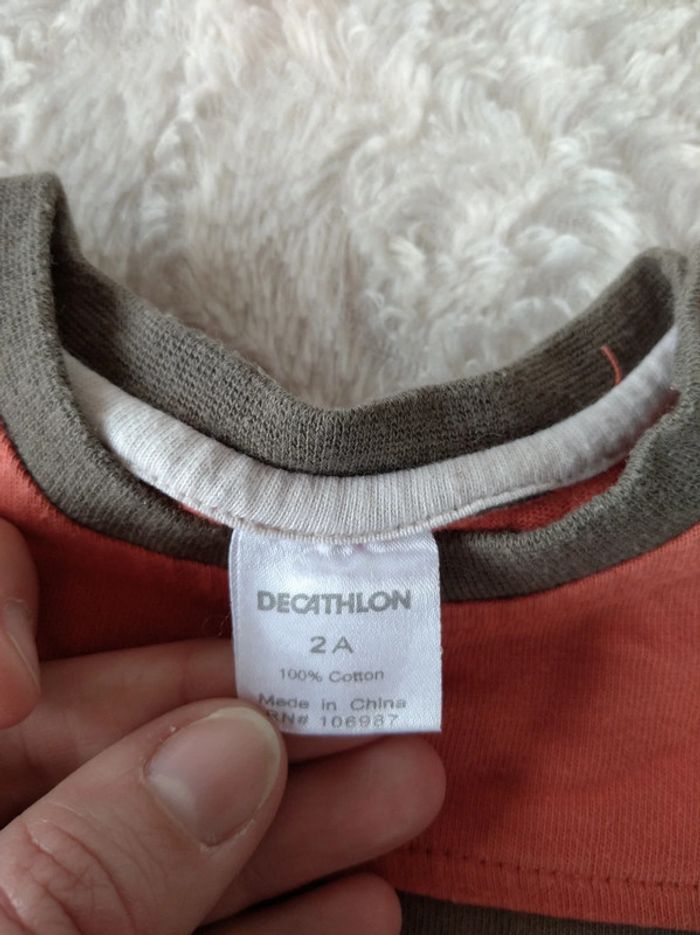 Tee shirt chemise manches longues Garçon 2 ans Lion Decathlon 100% coton - photo numéro 6