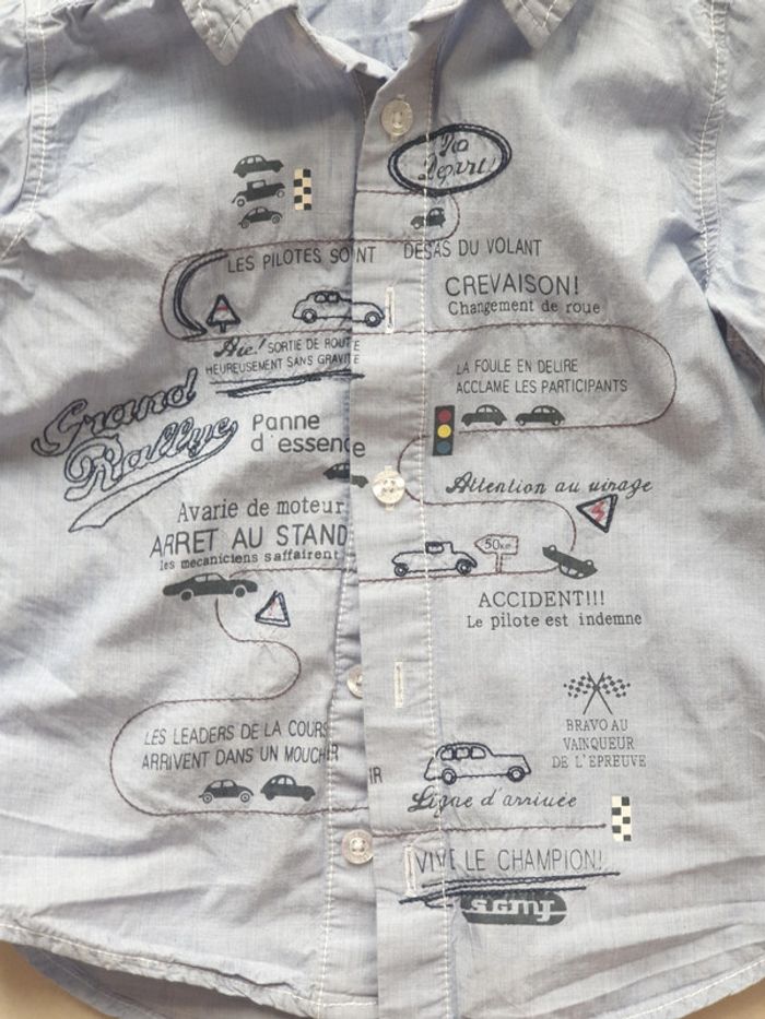 1 chemise bleu manche longue 4 ans marque sergent major - photo numéro 4
