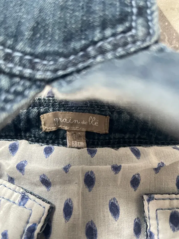 Robe salopette jeans fille - photo numéro 2