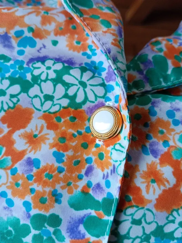 Chemise manches courtes fleurs multicolores - photo numéro 9