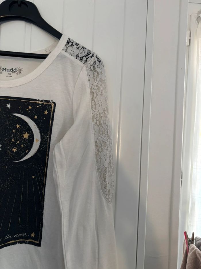 Tee-shirt manche longue dentelle Mudd XS - photo numéro 6