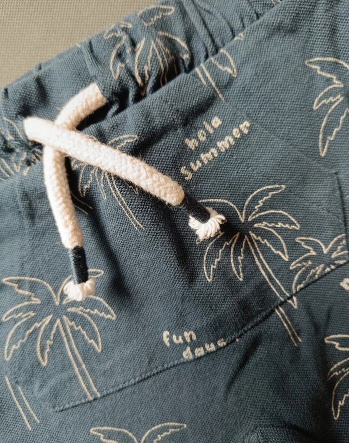 Short bleu motif palmiers - photo numéro 3