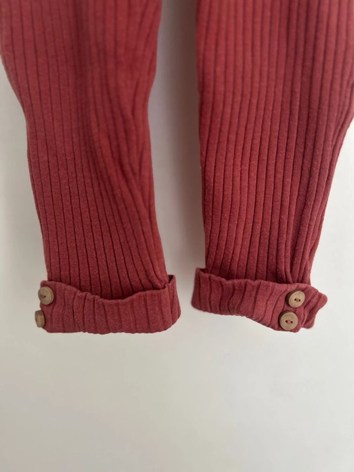 Lot deux leggings côtelés fille 36 mois - photo numéro 3