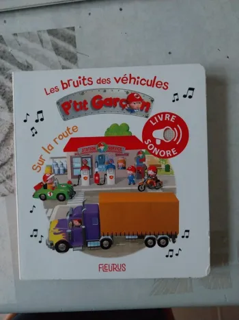 Livre sonore Le bruit des véhicules P'tit Garçon