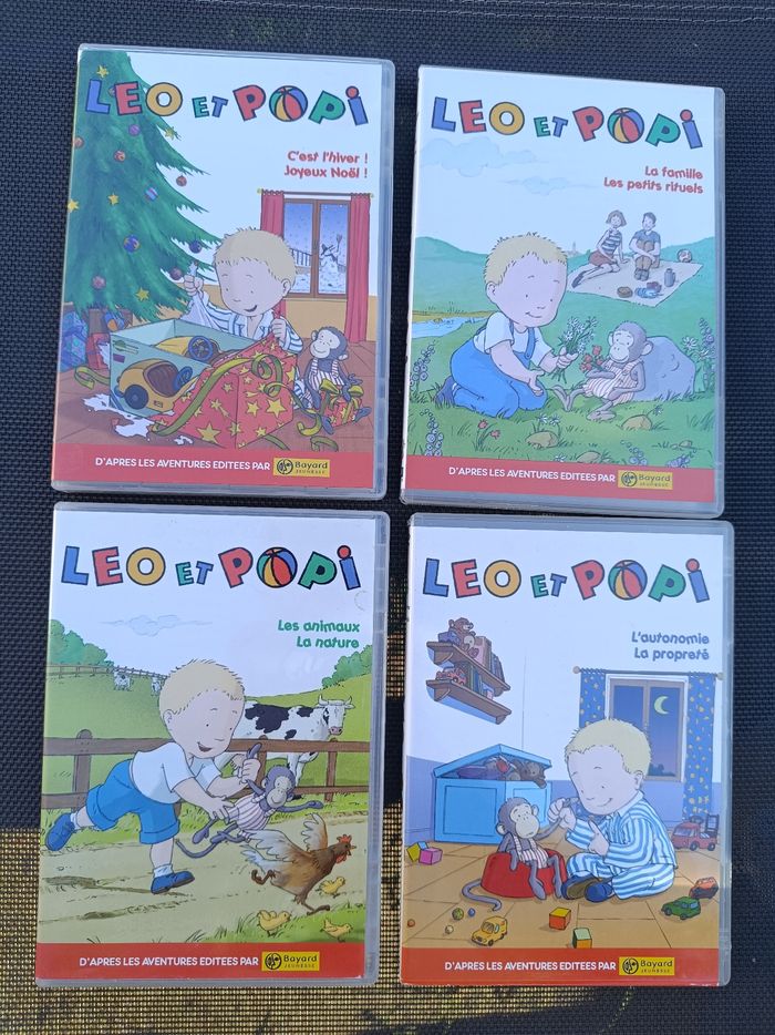 Lot 4 DVD Léo et popi