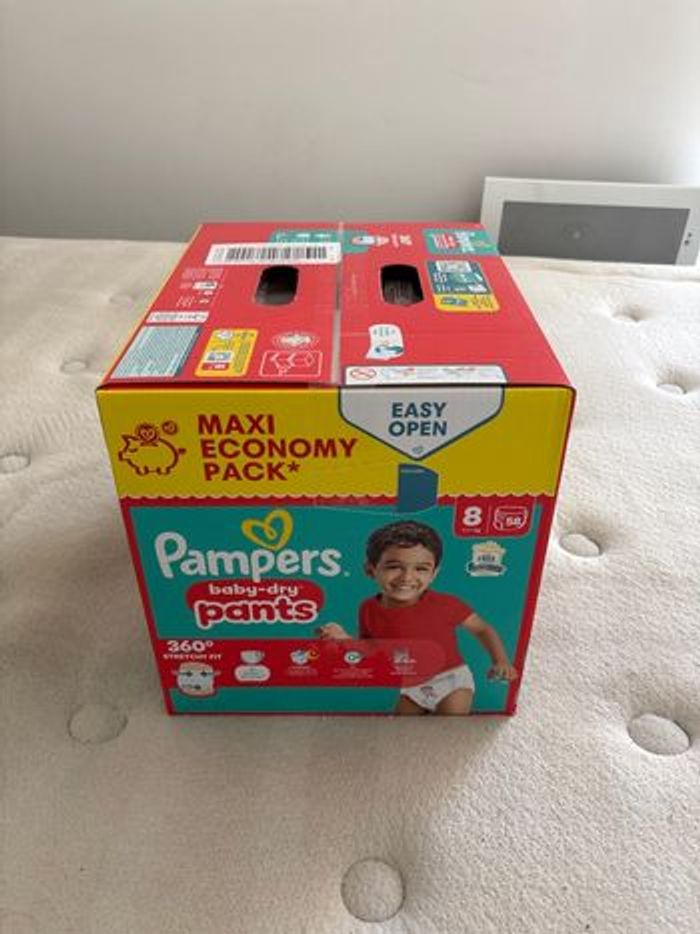 58 couches Pampers Pants baby dry taille 8 - photo numéro 2