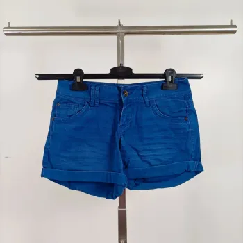 Short bleu vif Promod taille 36 – casual chic – revers et poches plaquées A1059