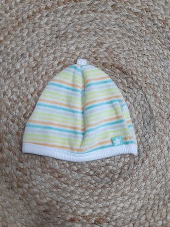 Bonnet rayé coloré naissance