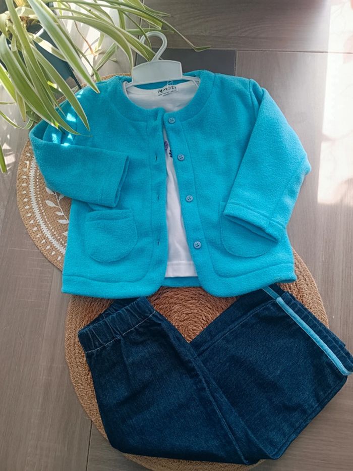 🌸 Mignon ensemble Minoti taille 18-23mois - photo numéro 5