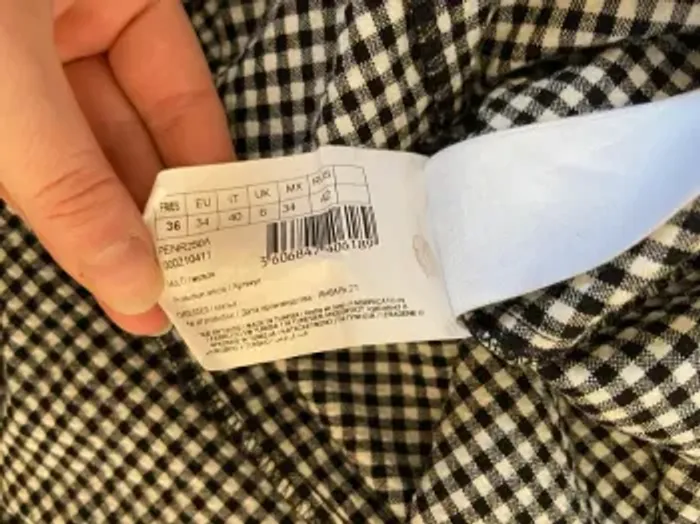 Robe style vichy noir et blanc Naf Naf Taille S - photo numéro 5