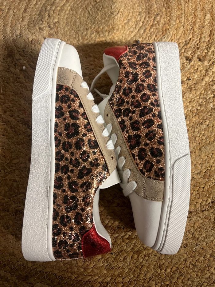 Baskets femme Findlay taille 40 dorées à lacets - photo numéro 4