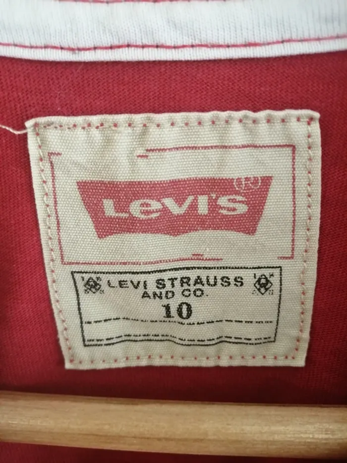 T-shirt manche longue Levi's rouge et blanc - photo numéro 7