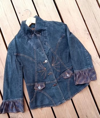 Joli blouson Christine Laure noir patiné Taille 38