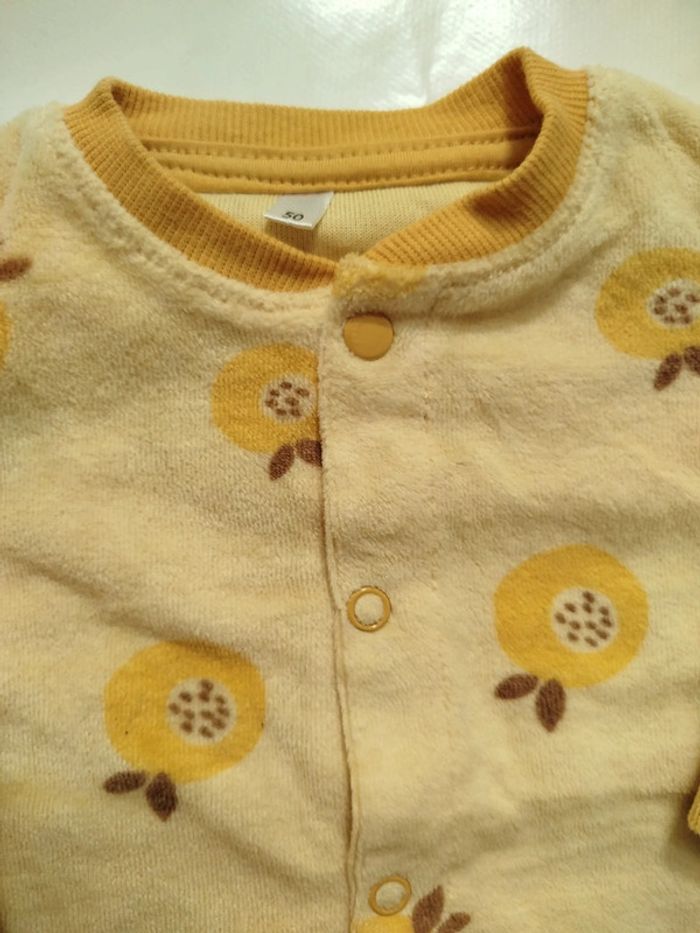 Pyjama velours ouvert devant naissance 0 mois - photo numéro 3