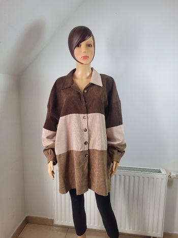 Tendance veste chemise ample grande taille 