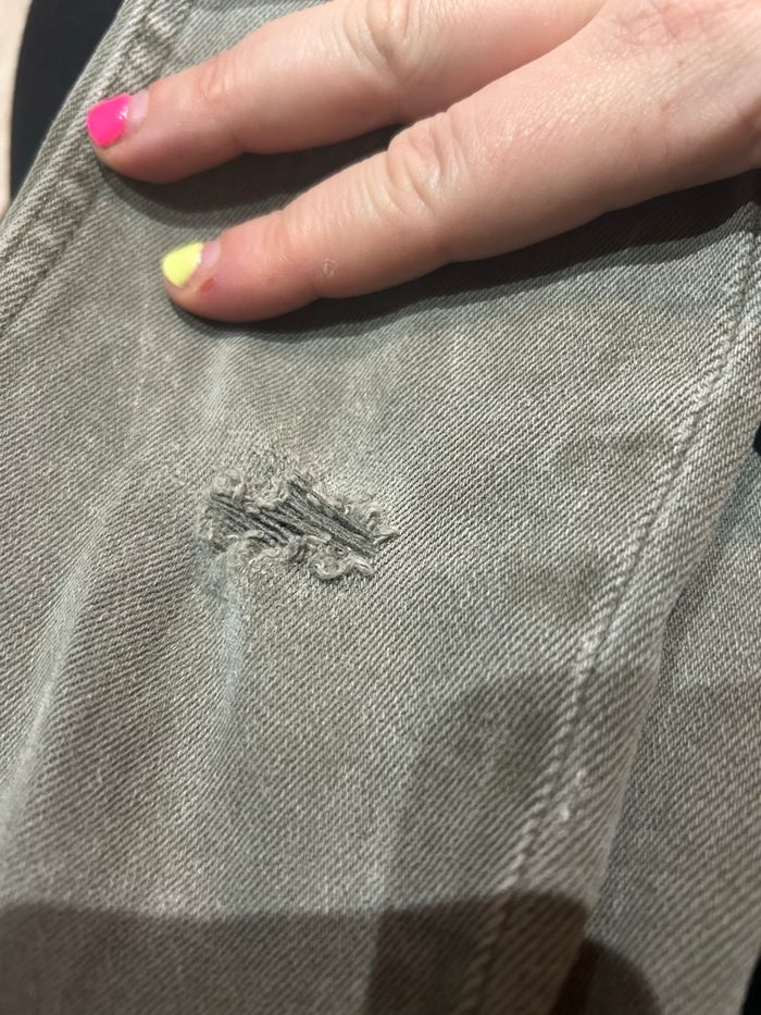 Pantalon réglable type jean vert 5 ans - photo numéro 4