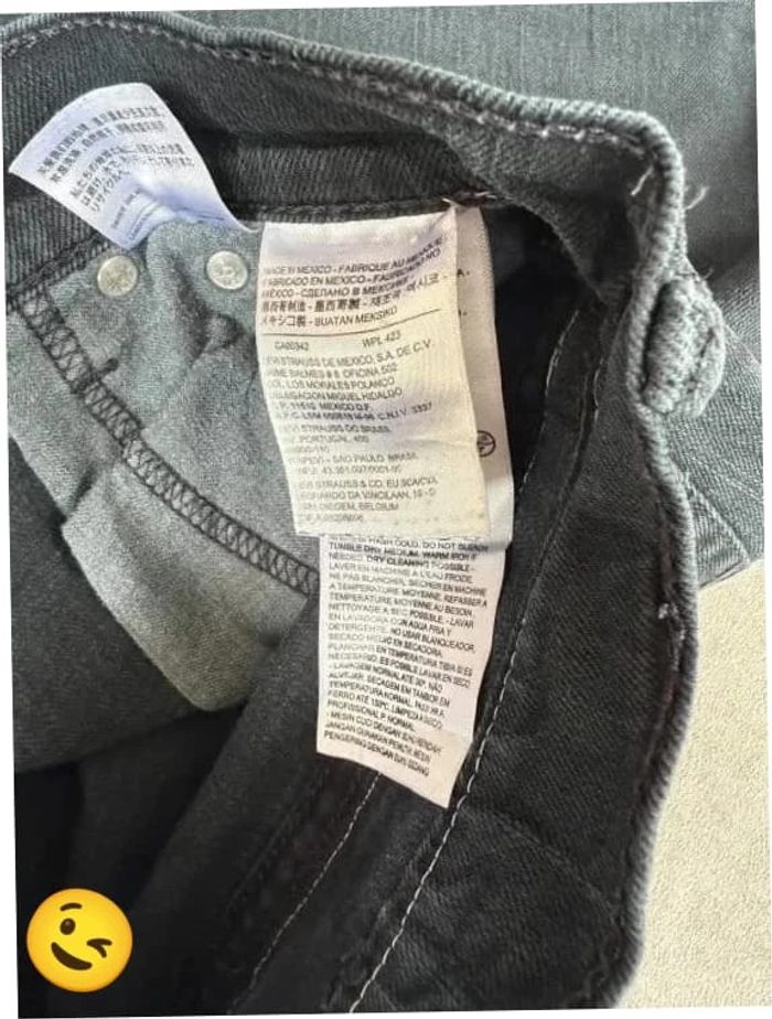 Jeans Levi's W30 FR40 L32 coupe droite noir gris Homme Men pan528b - photo numéro 6