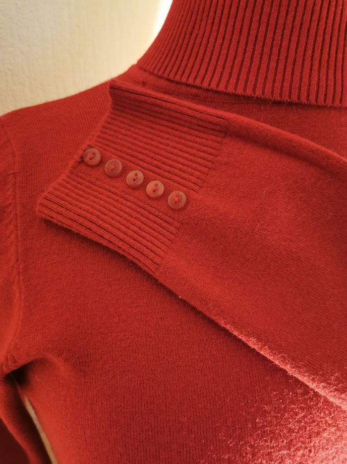 Pull à col roulé rouge D&X Mode T Unique - photo numéro 4