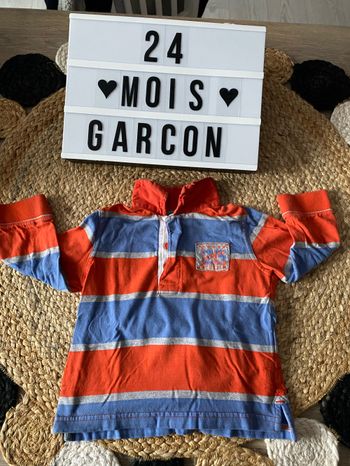 Polo manches longues 24 mois