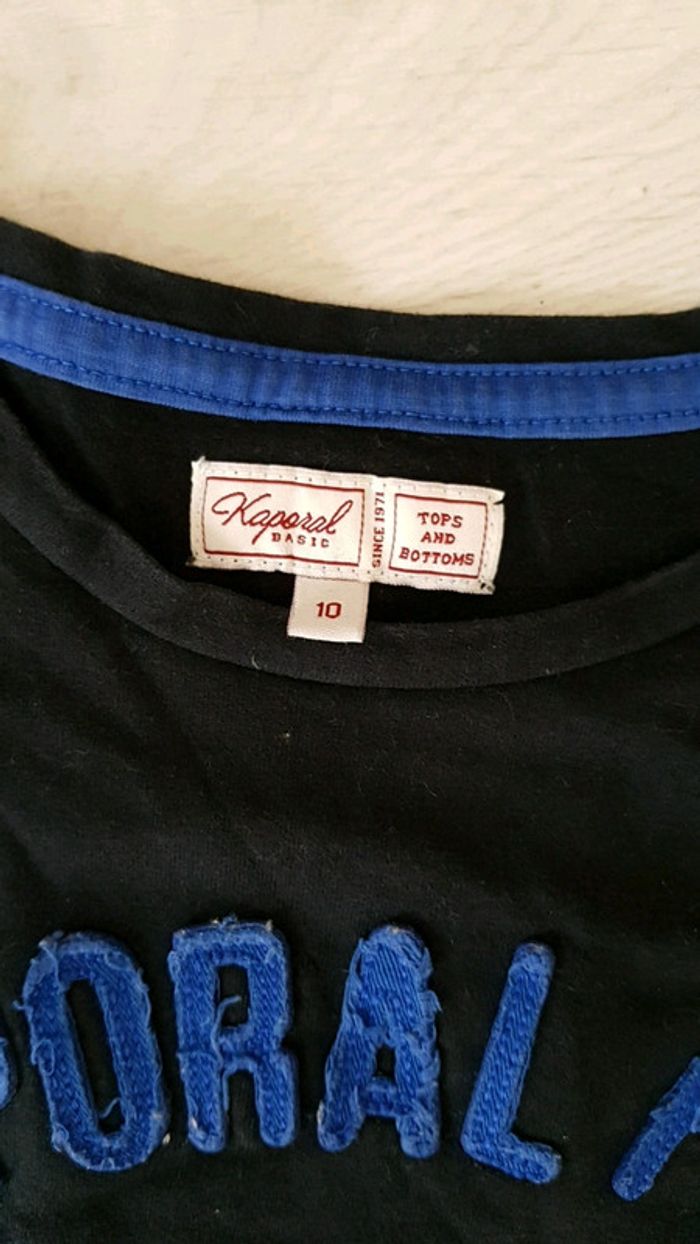 Tee shirt manches longues kaporal 10ans garçon - photo numéro 4