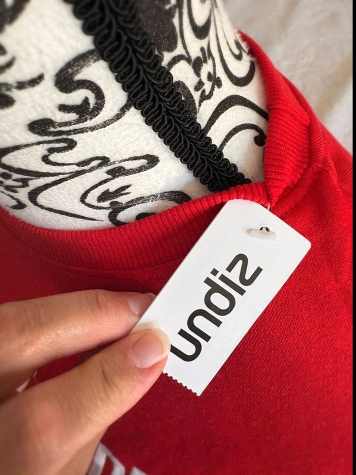 Sweat rouge crop top “Briseuse de Cœur” Undiz – Taille XS - photo numéro 5
