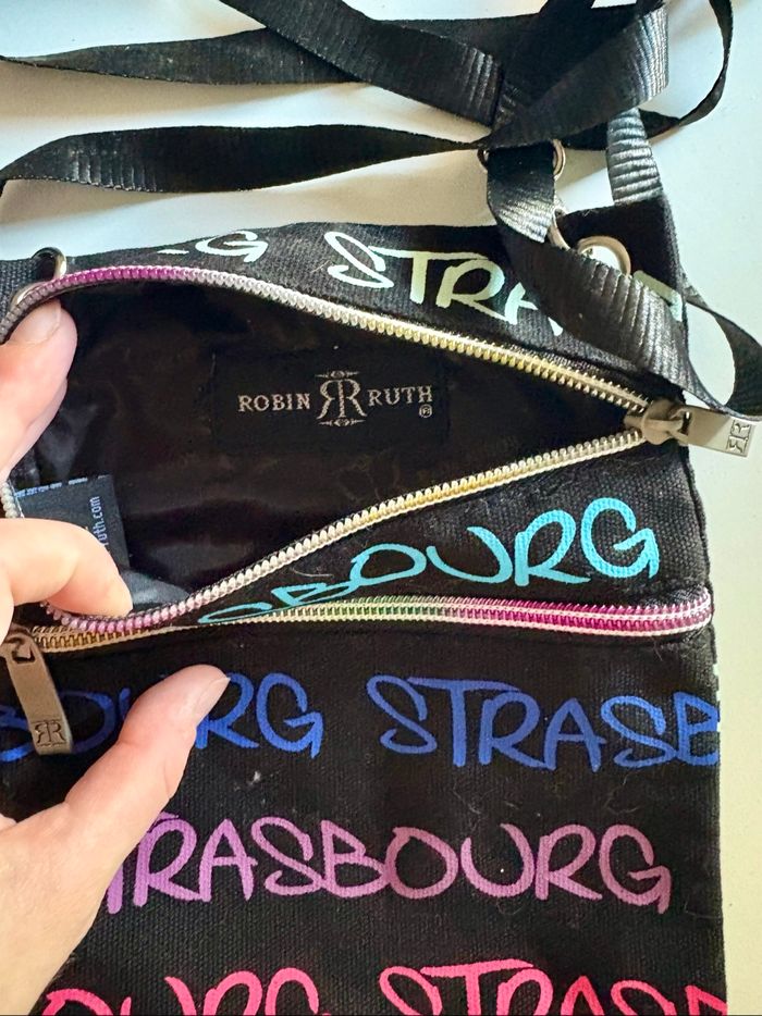 Sac à main bandoulière multicolore « Strasbourg » de Robin Ruth - photo numéro 4