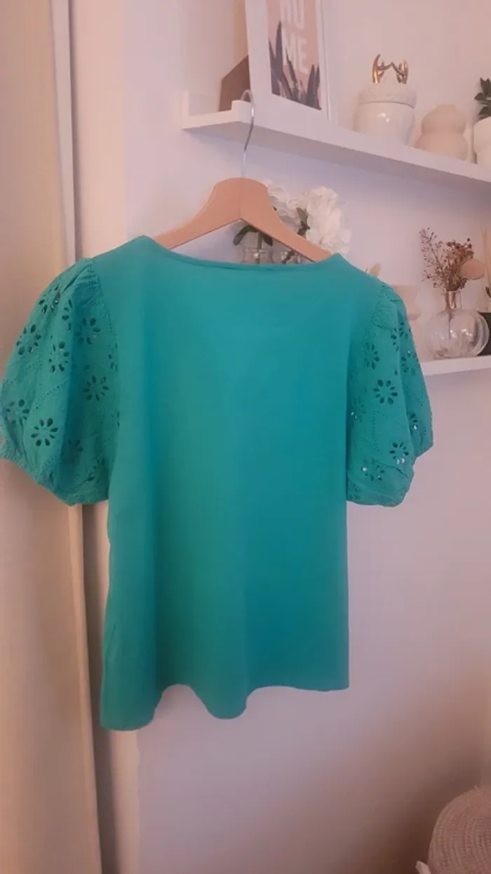 T-shirt manches bouffantes Camaïeu - photo numéro 3