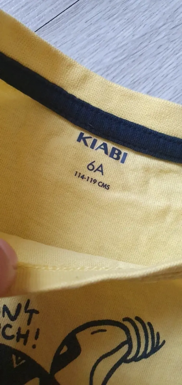 Maillot t-shirt manches courtes 6ans garçon jaune - photo numéro 3