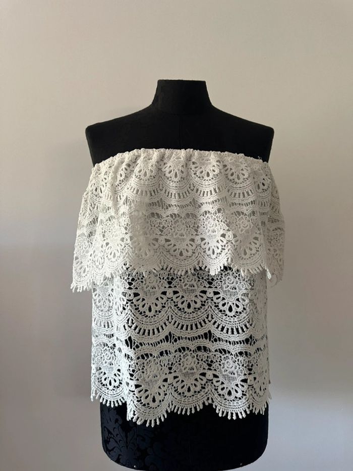 Top dos nu crochet blanc