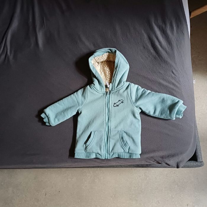 Gilet à capuche broderie skate bébé garçon - photo numéro 2