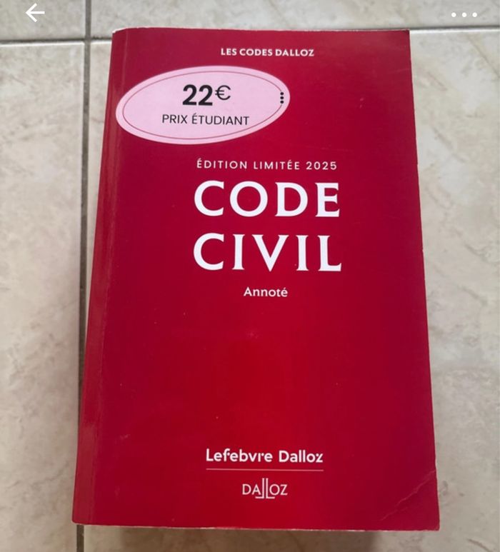 Vends code civil - photo numéro 2