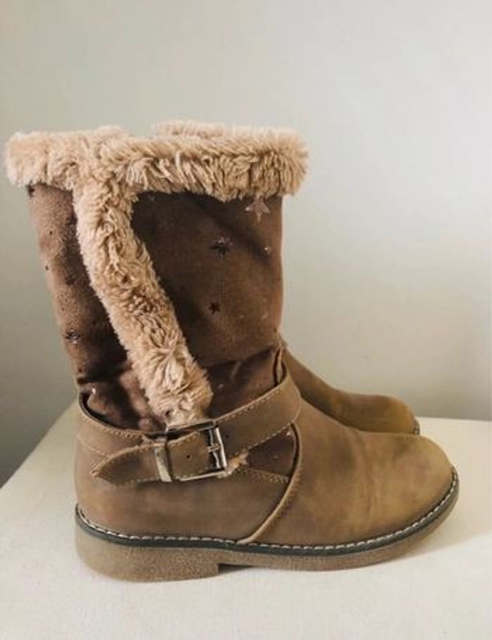 Paire de bottes enfant fille taille 34 fourrure bottines - photo numéro 12