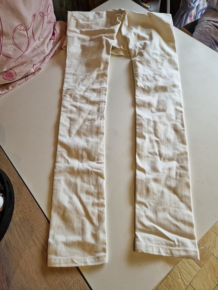 Jeans blanc  droit taille 34 , marque April 77 - photo numéro 7