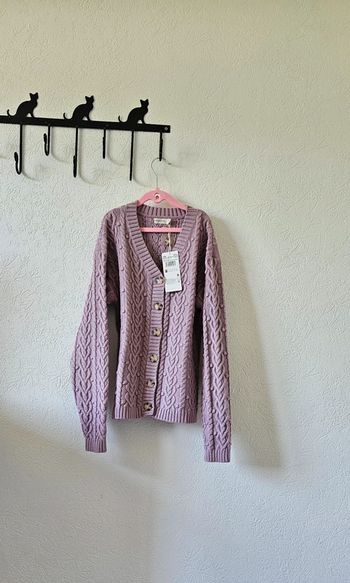 Gilet en maille torsadée 12A