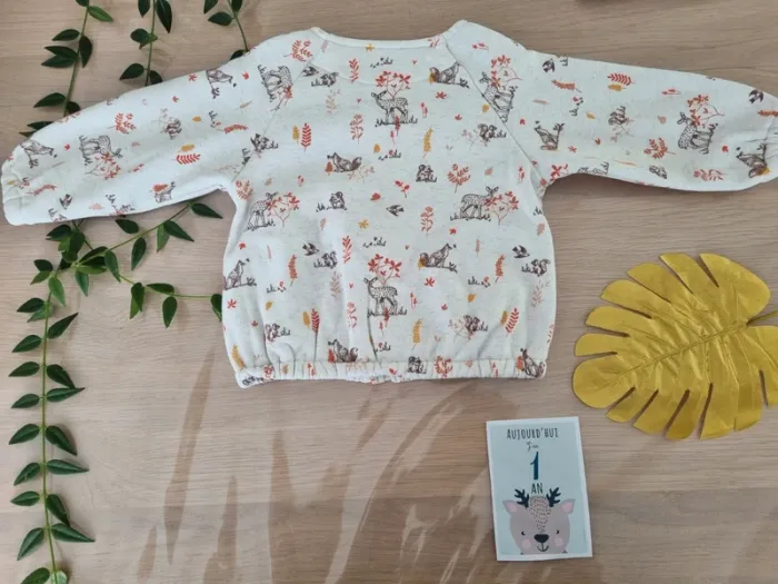 Gilet zippé renard 🦊 12M TAO - photo numéro 3