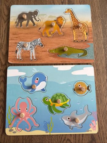 2 puzzles en bois