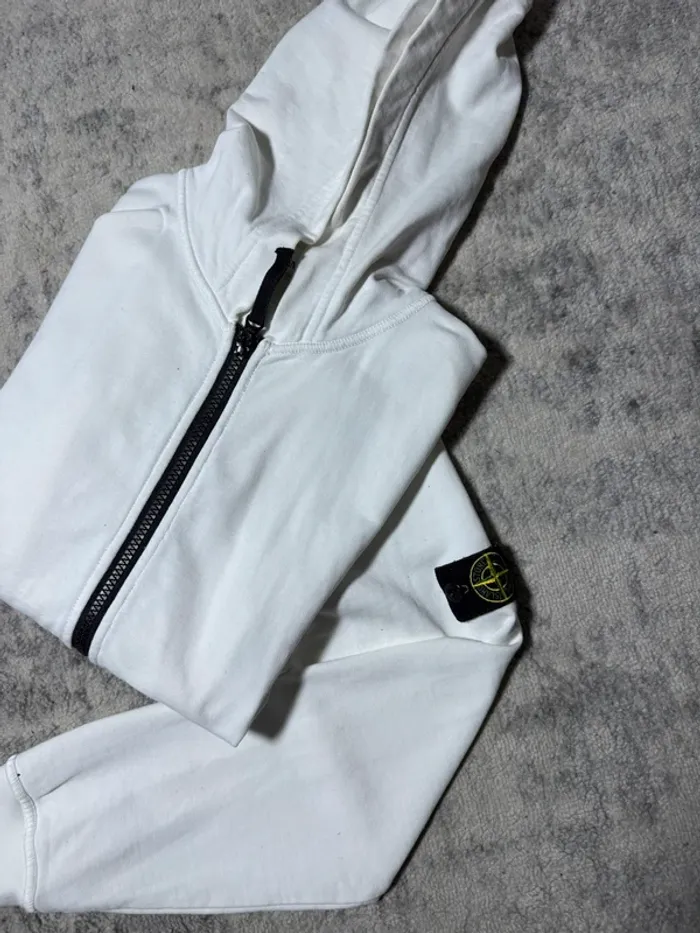 Gilet zip Stone Island Blanc Taille XS