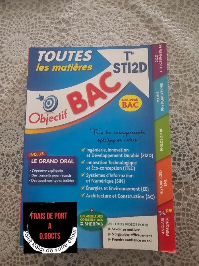 Livre Objectif bac : toutes les matières sti2d oral + ecrit