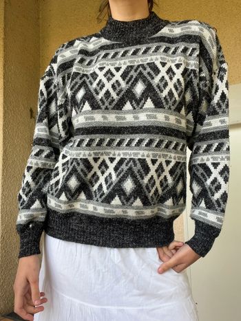 Pull montagne laine vintage bohème champêtre