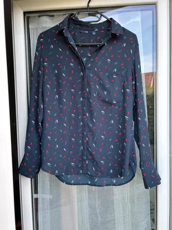 Chemisier bleu à motif
