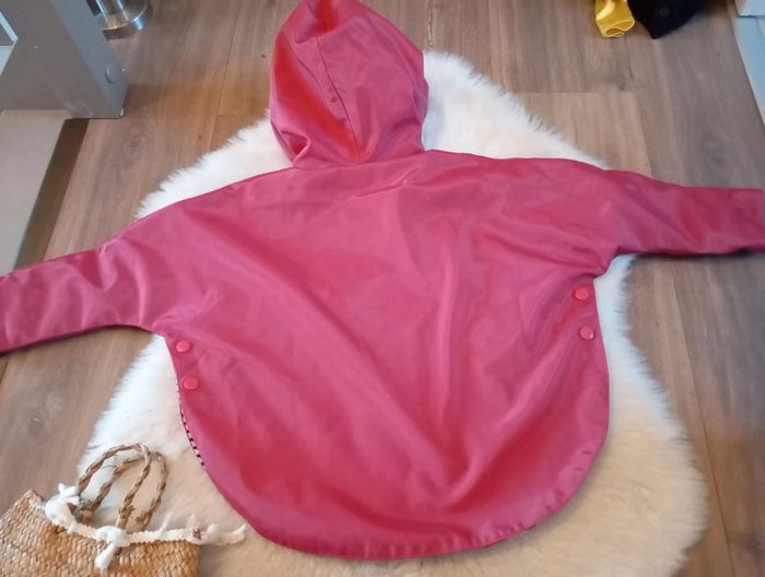 Moussaillon 💀 cire cape poncho fille rose 3 ans imperméable - photo numéro 2