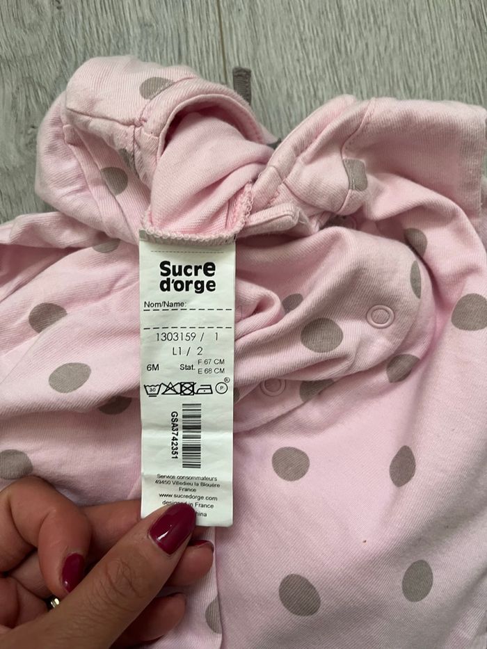 Combinaison Sucre d’Orge – 6 mois / 67 cm – Rose toute douce 💕❄️ - photo numéro 3