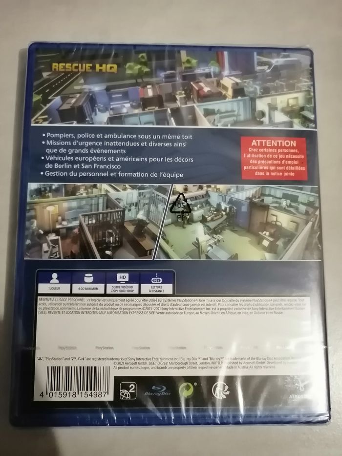 Jeu Ps4 Rescue HQ sous blister - photo numéro 2