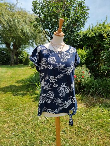 Grain de Malice T-shirt marine et blanc * taille M *