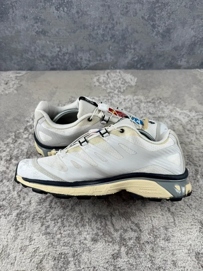 Salomon XT-4 OG - White Lunar Rock - White & Beige & Blue - photo numéro 7