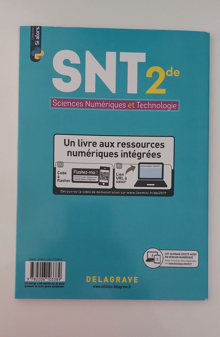 Sciences numériques et Technologie (SNT) 2de - Manuel élève - photo numéro 3