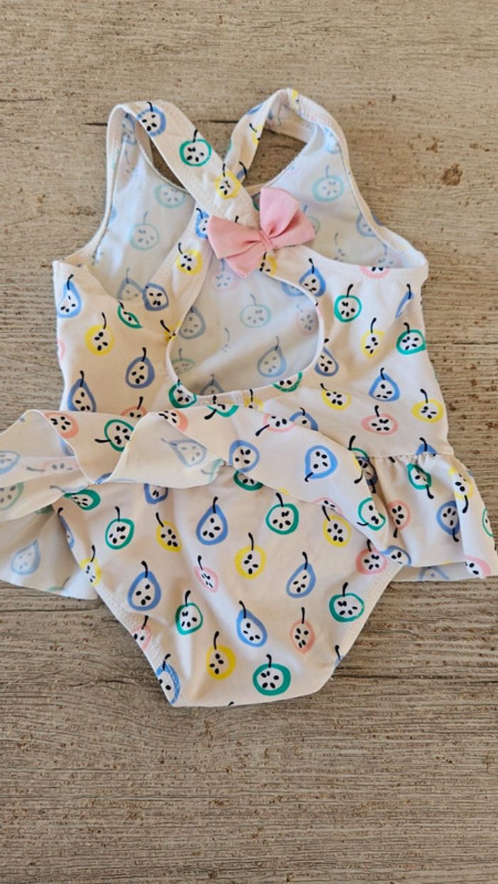 Maillot de bain fille avec un volant, blanc à dessin, R Mini, 12/18 mois - photo numéro 5