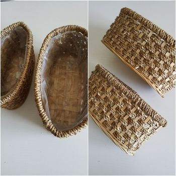 2  panieres  de  rangement en osier