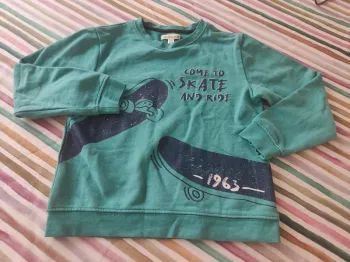 Pull Vertbaudet 8 ans vert